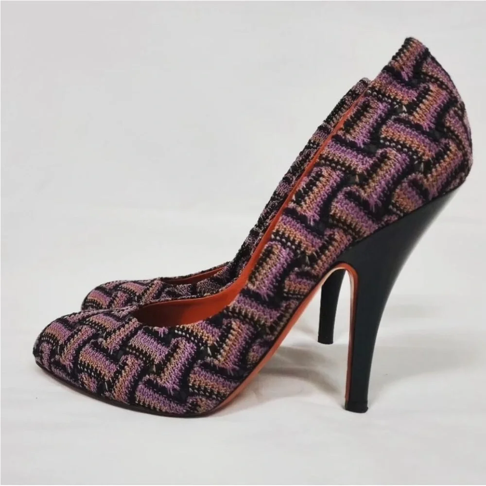 ❤️Missoni Woven Knit Stiletto Pumps 38.5